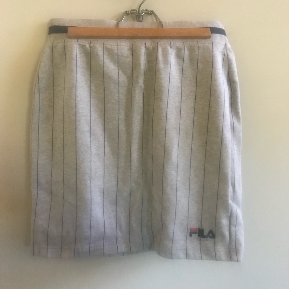 Fila Gray Skirt with Blue Stripes